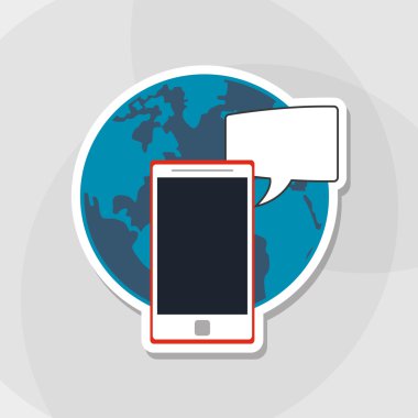 Akıllı telefon simgesi tasarım, vektör çizim