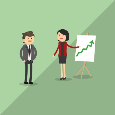 Grafik illüstrasyon iş adamları, vektör tasarımı