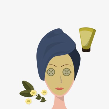 Spa merkezi, düzenlenebilir vecctor grafik tasarım