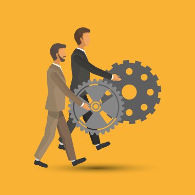 Grafik illüstrasyon iş adamları, vektör tasarımı