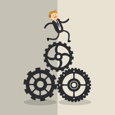 Grafik illüstrasyon iş adamları, vektör tasarımı