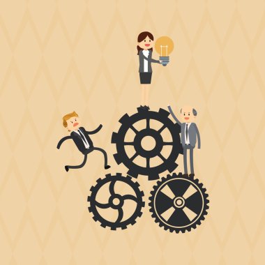 Grafik illüstrasyon iş adamları, vektör tasarımı