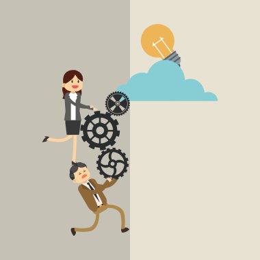 Grafik illüstrasyon iş adamları, vektör tasarımı