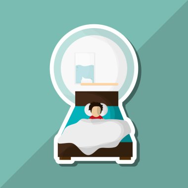 Dinlenme, düzenlenebilir vecctor illüstrasyon tasarımı