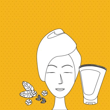 Spa merkezi, düzenlenebilir vecctor grafik tasarım