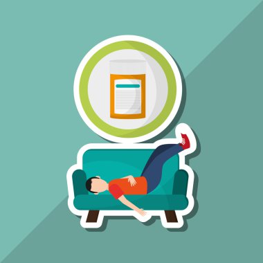 Dinlenme, düzenlenebilir vecctor illüstrasyon tasarımı