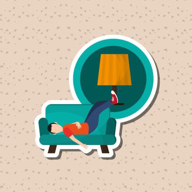 Dinlenme, düzenlenebilir vecctor illüstrasyon tasarımı