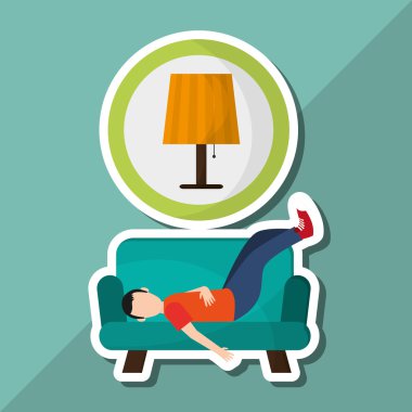 Dinlenme, düzenlenebilir vecctor illüstrasyon tasarımı