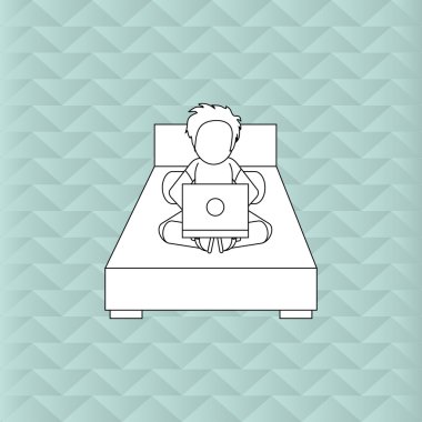 Dinlenme, düzenlenebilir vecctor illüstrasyon tasarımı