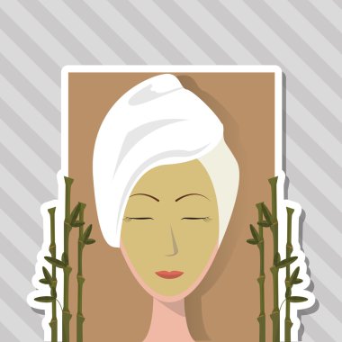 Spa merkezi, düzenlenebilir vecctor grafik tasarım