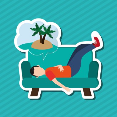 Dinlenme, düzenlenebilir vecctor illüstrasyon tasarımı