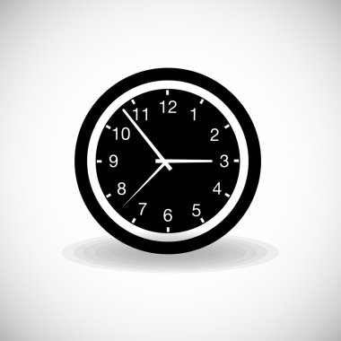 Saat simgesi nesne, zaman kavramı vektör tasarımı