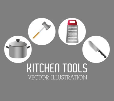 Mutfak aletleri, düzenlenebilir vektör çizimi