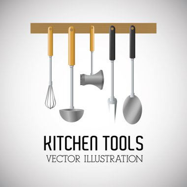 Mutfak aletleri, düzenlenebilir vektör çizimi