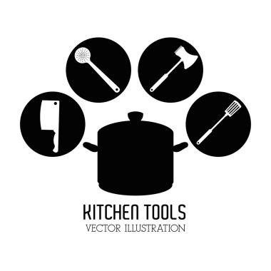 Mutfak aletleri, düzenlenebilir vektör çizimi