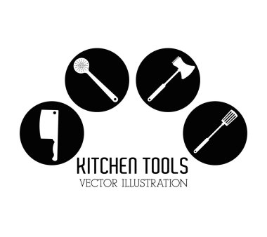 Mutfak aletleri, düzenlenebilir vektör çizimi