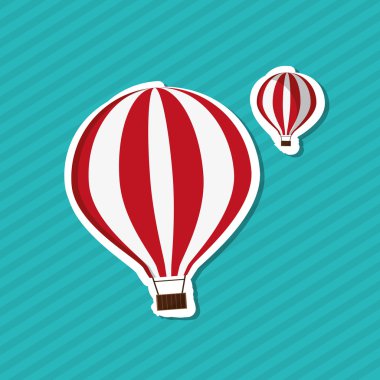 Sıcak hava balon grafik, vektör çizim