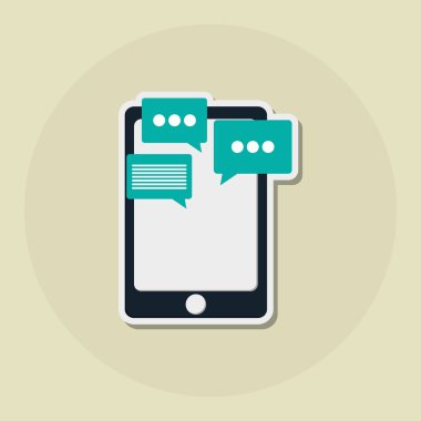 SMS smartphone ve grafik tasarım, vektör çizim