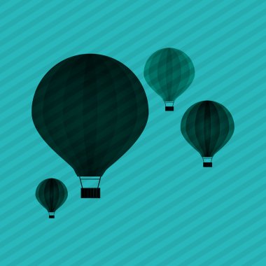 Sıcak hava balon grafik, vektör çizim