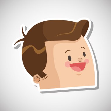 Adam profil tasarımı, vektör çizim