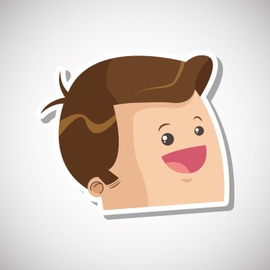 Adam profil tasarımı, vektör çizim