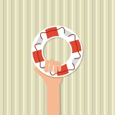 Yardım ve destek, düzenlenebilir vektör çizimi