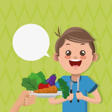 Çocuk menüsü, vektör tasarımı, gıda ve beslenme ile ilgili örnek