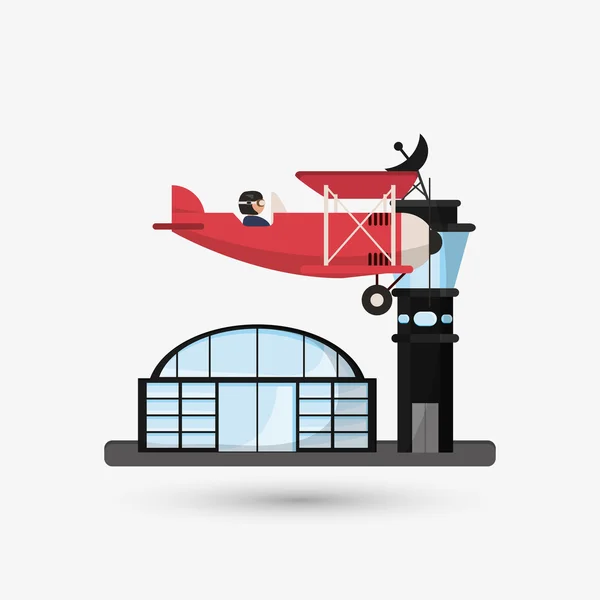 Diseño de ilustración del aeropuerto, vector editable — Vector de stock