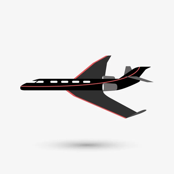 Airplane illustration design, editable vector — Stock Vector