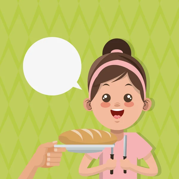 Illustration von Kindermenüs, Vektordesign, Nahrungsmitteln und Ernährung — Stockvektor