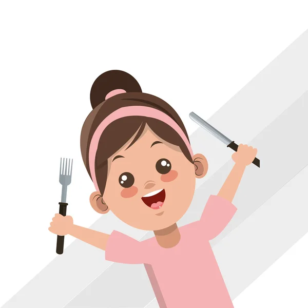 Illustration de menu pour enfants, design vectoriel, alimentation et nutrition — Image vectorielle