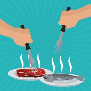 Sağlıklı gıda, vektör tasarımı, gıda ve beslenme ile ilgili örnek