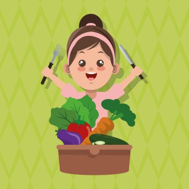 Çocuk menüsü, vektör tasarımı, gıda ve beslenme ile ilgili örnek