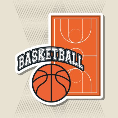 renkli basketbol kutsal kişilerin resmi, vektör çizim