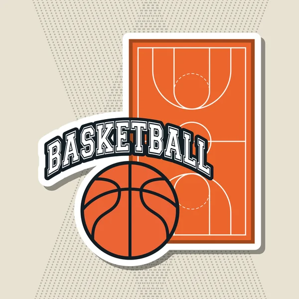 Farbiges Basketball-Symbol, Vektorabbildung — Stockvektor