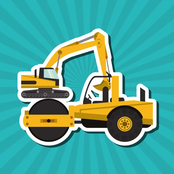 yol silindiri grafik tasarım, düzenlenebilir grafik, endüstriyel taşıma makinesi konsepti