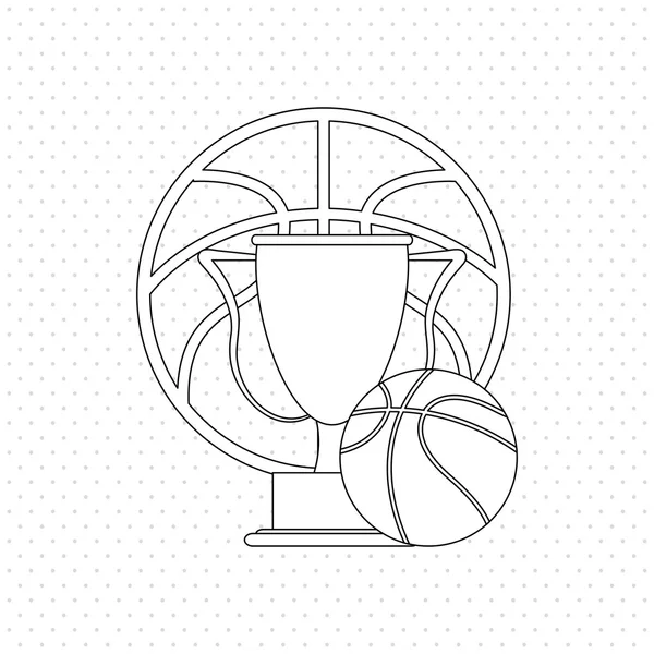 Ikona kolorowy koszykówka, ilustracji wektorowych — Wektor stockowy