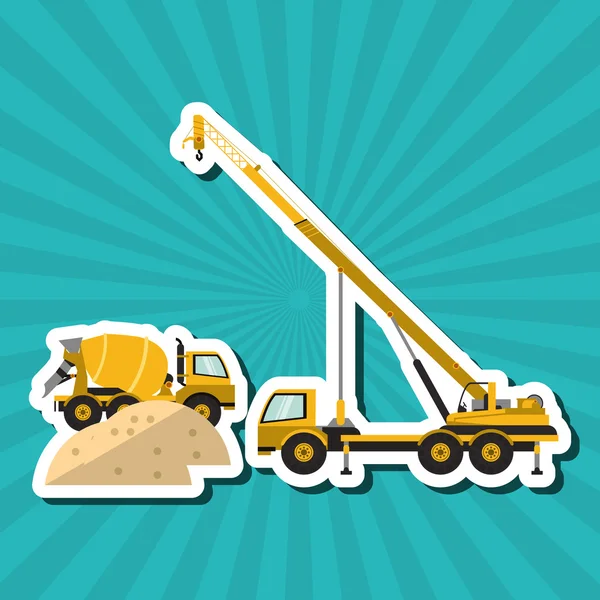 yapım aşamasında, düzenlenebilir grafik, endüstriyel taşıma makinesi konsepti simgesi