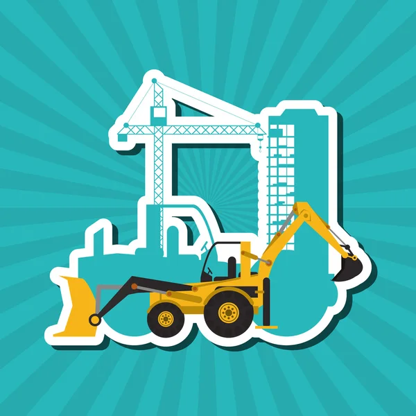 Icono de bajo construcción, gráfico editable, concepto de máquina de transporte industrial — Vector de stock