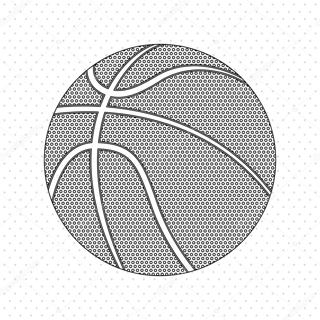 Colored basketball icon, vector illustration — Stock Vector © jemastock