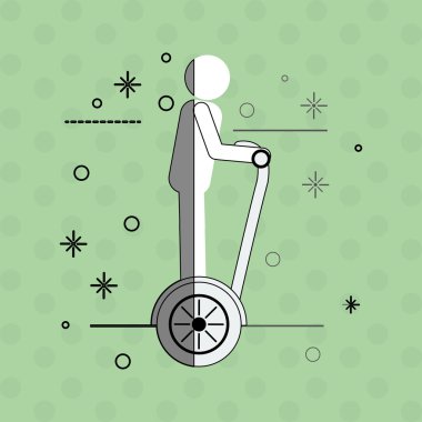 Segway simgesi tasarım, vektör çizim