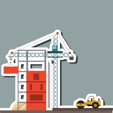yol silindiri grafik tasarım, düzenlenebilir grafik, endüstriyel taşıma makinesi konsepti