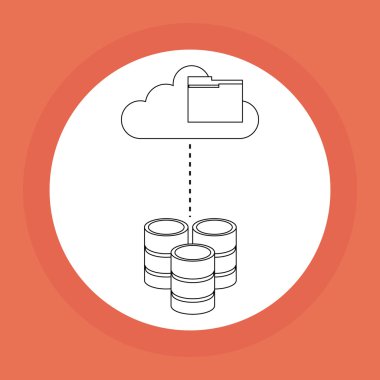 renkli veri merkezi grafik tasarım, vektör çizim