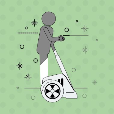 Segway simgesi tasarım, vektör çizim