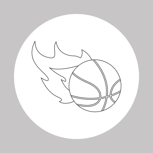 Farbiges Basketball-Symbol, Vektorabbildung — Stockvektor