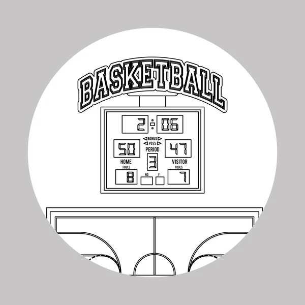 Icône de basket de couleur, illustration vectorielle — Image vectorielle