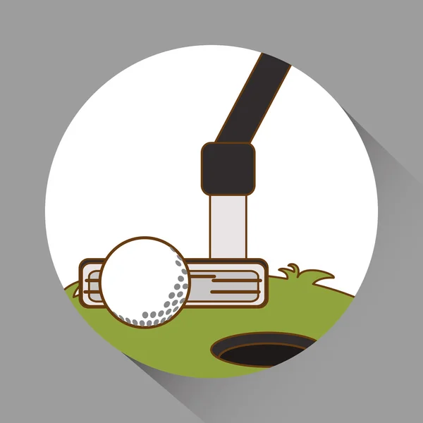 Icono de diseño de golf, ilustración vectorial — Archivo Imágenes Vectoriales