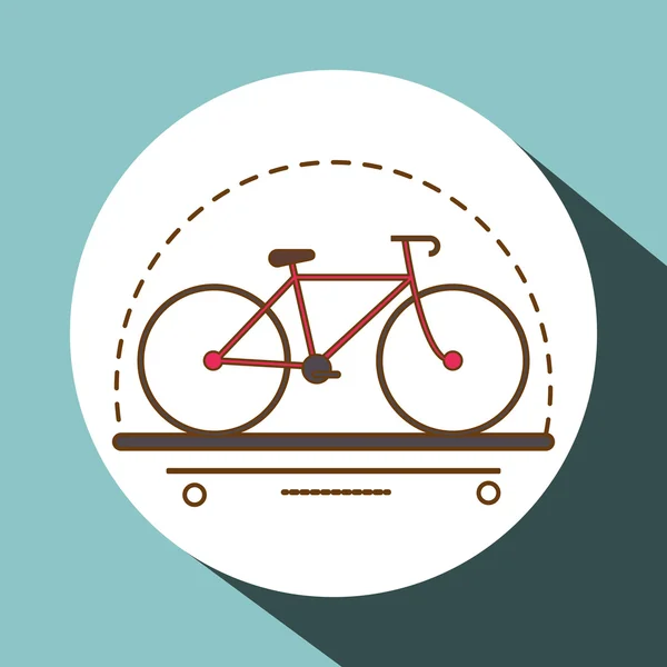 Conception graphique du style de vie du vélo, vecteur modifiable — Image vectorielle