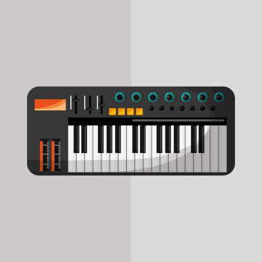 müzik illüstrasyon tasarımı, düzenlenebilir vektör