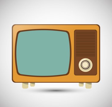 renkli retro tv tasarım vektör çizim